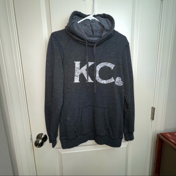 Kansas City KC Gray Hoodie Sweatshirt Sz S - Picture 9 of 13